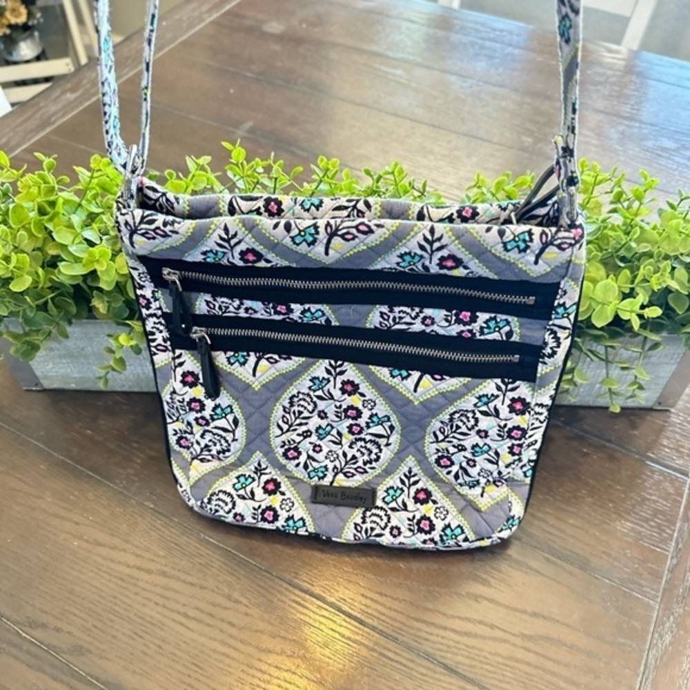 New Vera Bradley 'Heritage Leaf' Iconic Triple Zip Hipster Crossbody Bag Purse